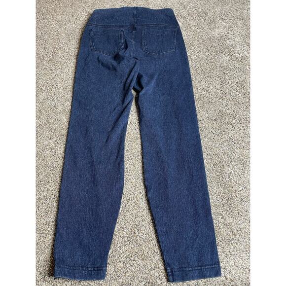 Lysse Ankle Denim Leggings Womens Medium Blue Stretch Jegging Pant Zipper Sides - Picture 3 of 5